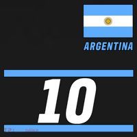 Argentina Soccer Jersey Number 10 Ornament thumb 1