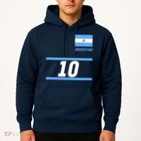 Argentina Soccer Jersey Number 10 Hoodie thumb 2