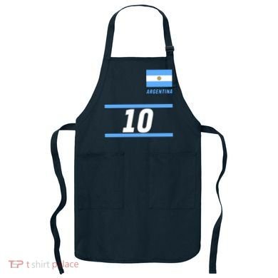 Argentina Soccer Jersey Number 10 Apron