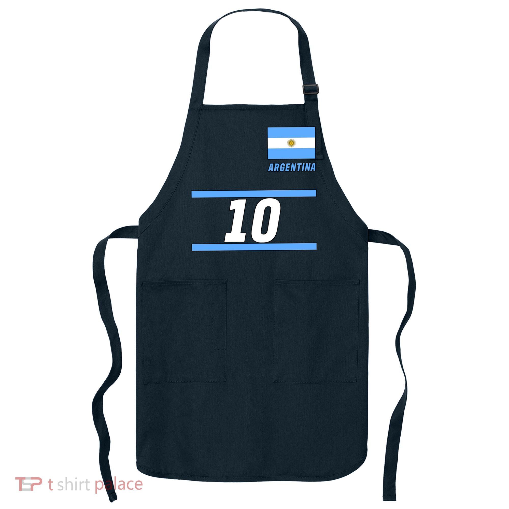 Argentina Soccer Jersey Number 10 Apron