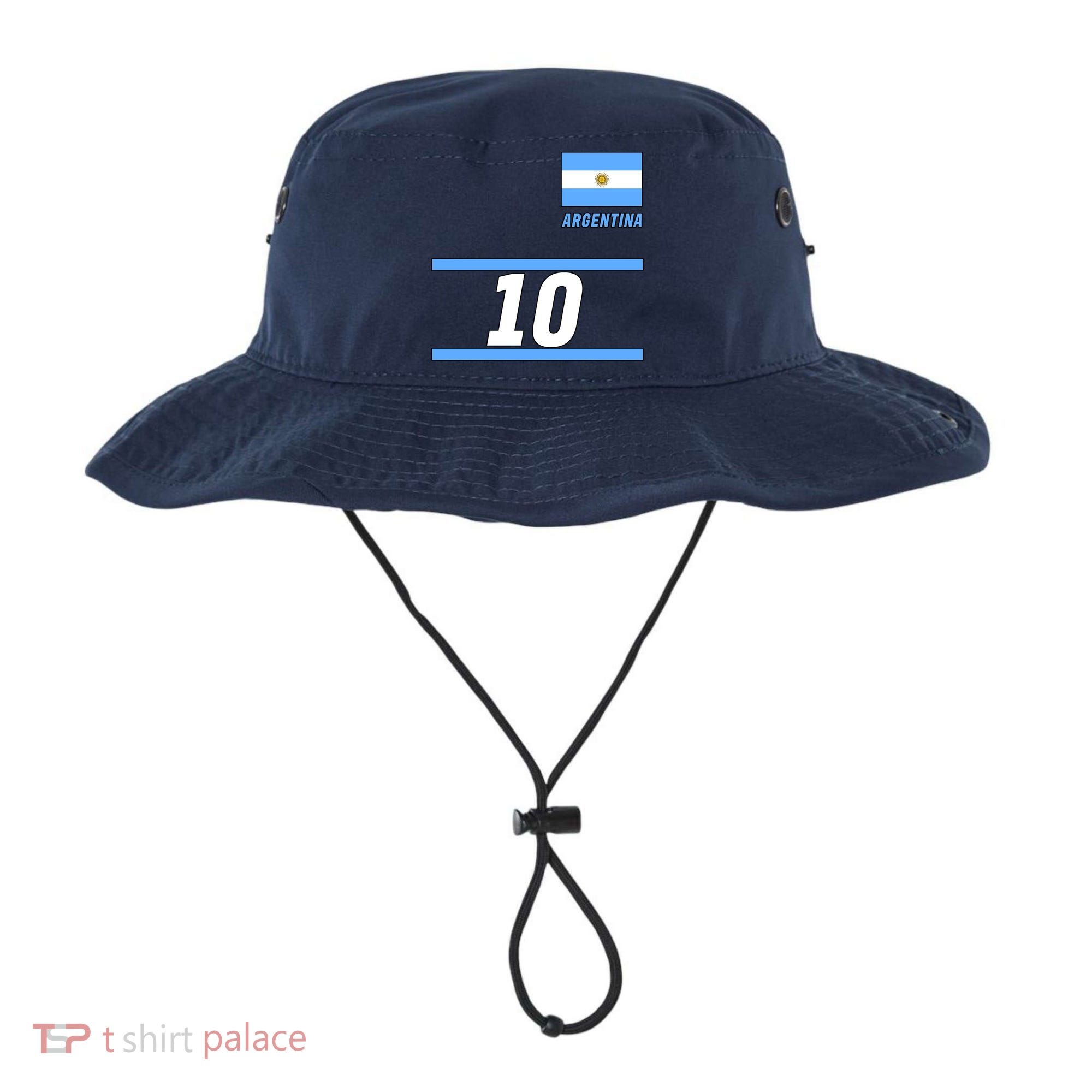 Argentina Soccer Jersey Number 10 Bucket Hat
