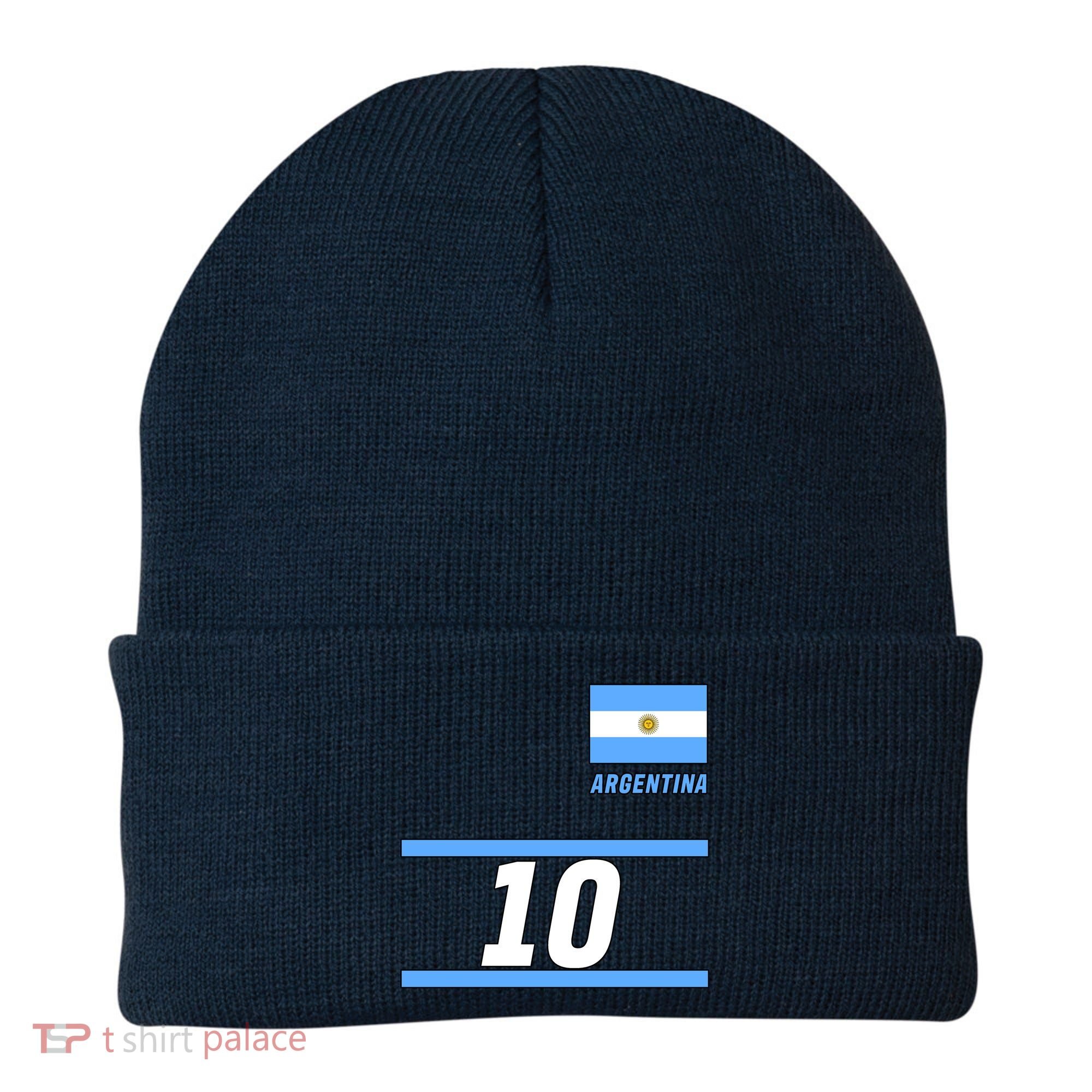 Argentina Soccer Jersey Number 10 Beanie