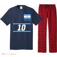 Argentina Soccer Jersey Number 10 Pajama Set thumb 0