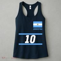 Argentina Soccer Jersey Number 10 Women's Tank Top thumb 3