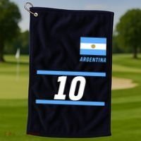 Argentina Soccer Jersey Number 10 Golf Towel thumb 1