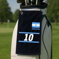 Argentina Soccer Jersey Number 10 Golf Towel thumb 2