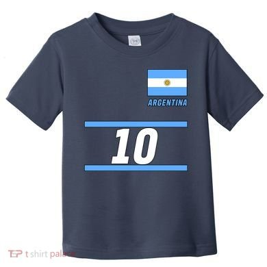 Argentina Soccer Jersey Number 10 Toddler T-Shirt