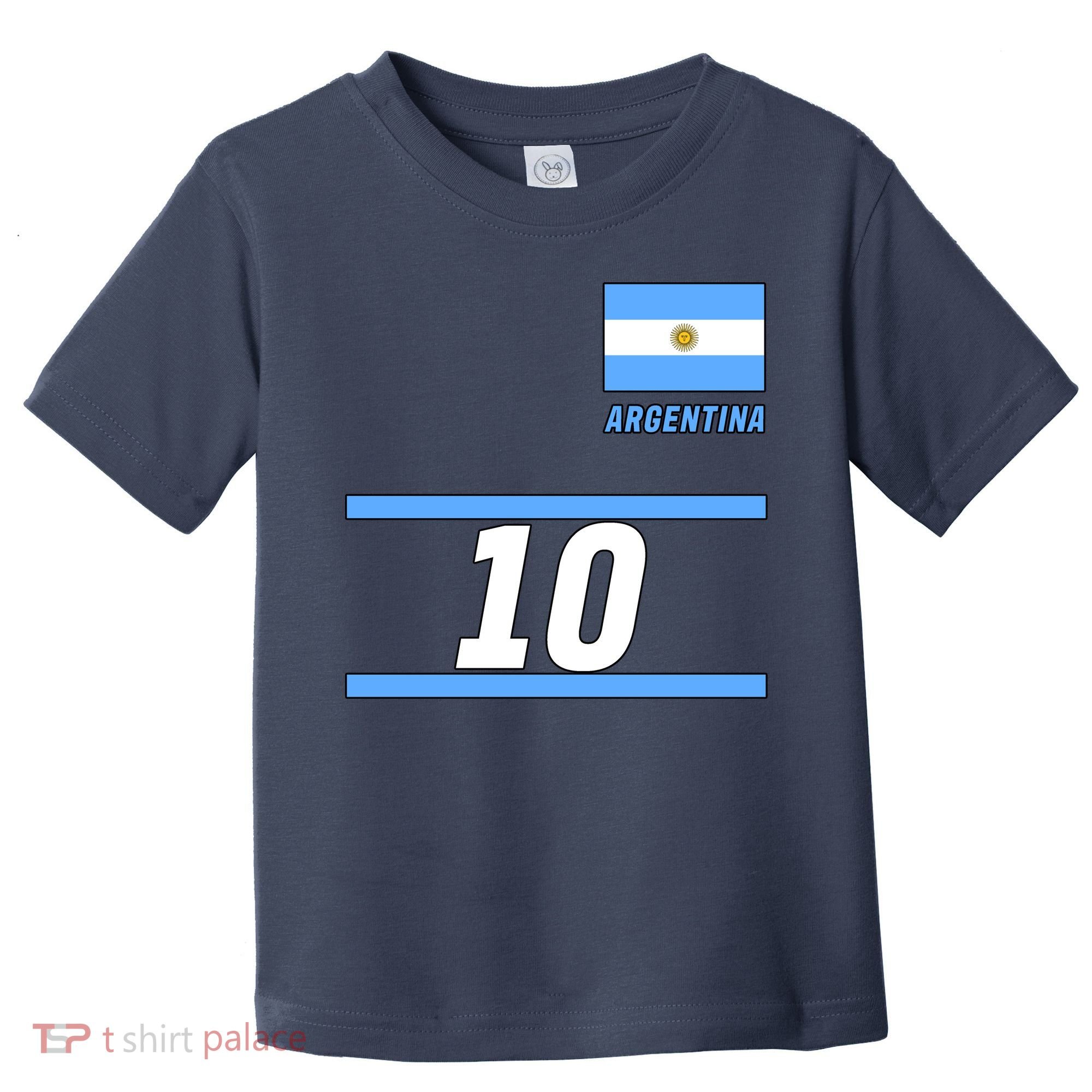 Argentina Soccer Jersey Number 10 Toddler T-Shirt