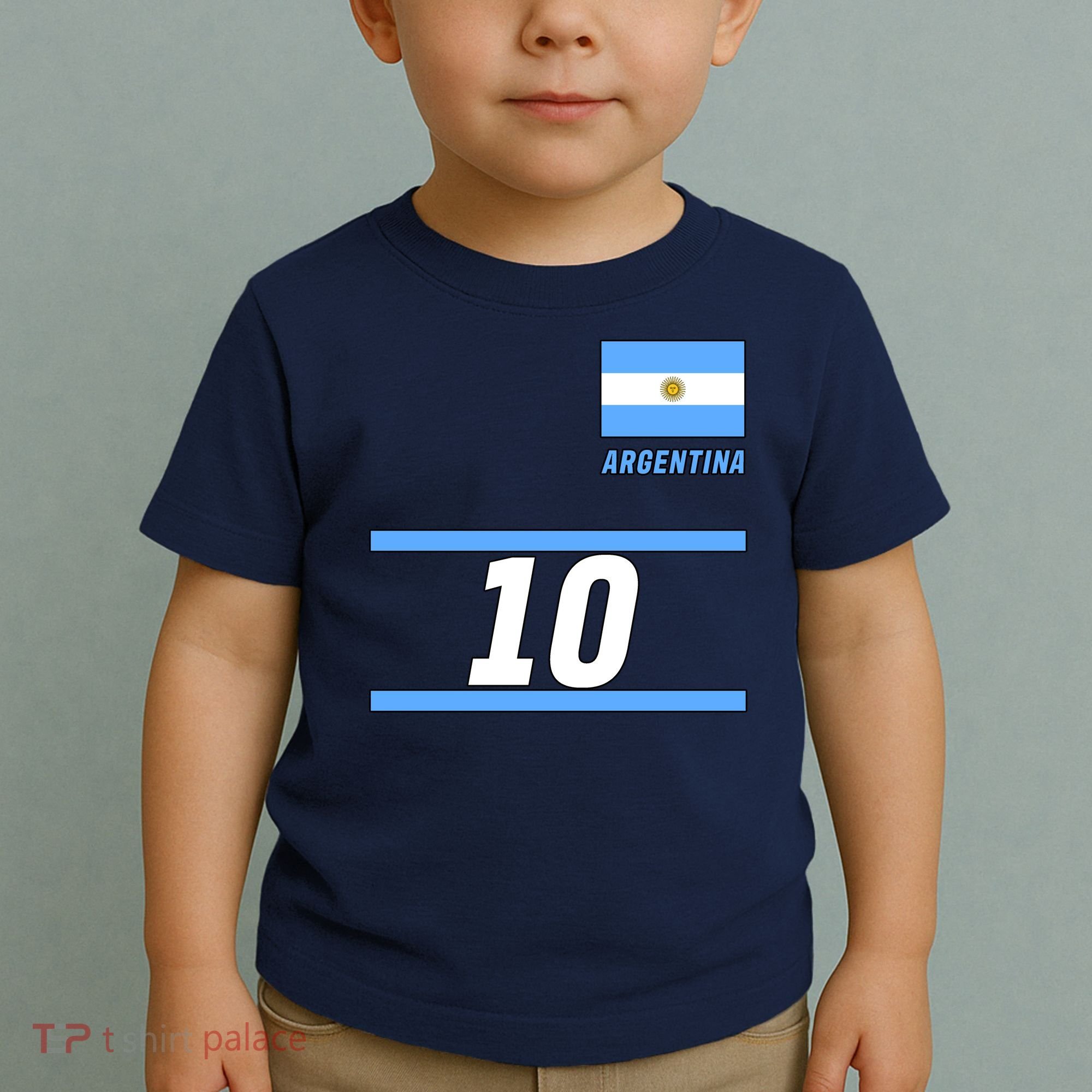 Argentina Soccer Jersey Number 10 Toddler T-Shirt