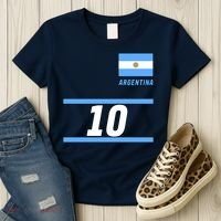 Argentina Soccer Jersey Number 10 Women's T-Shirt thumb 3