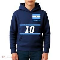 Argentina Soccer Jersey Number 10 Kids Hoodie thumb 4