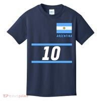 Argentina Soccer Jersey Number 10 Kids T-Shirt thumb 0