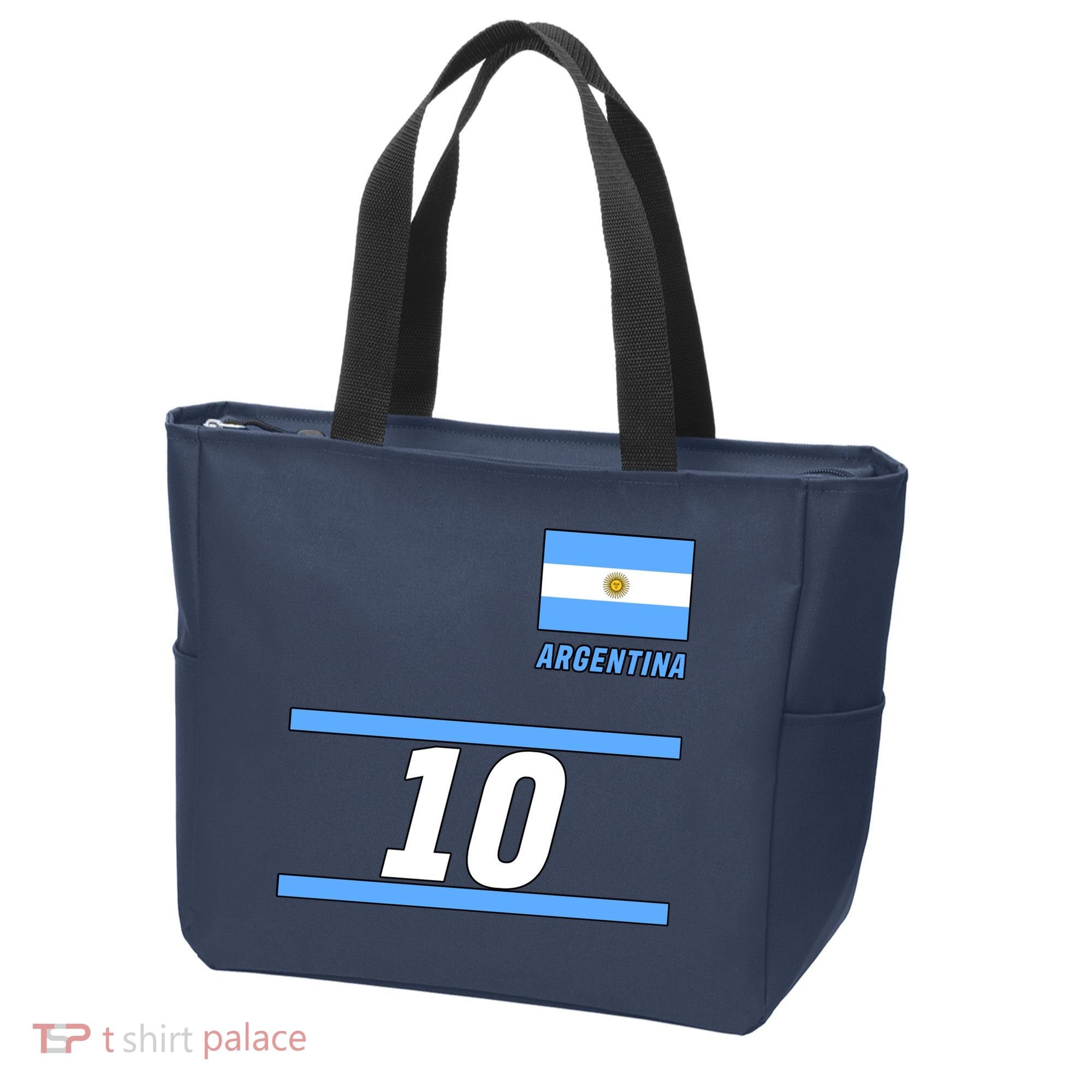 Argentina Soccer Jersey Number 10 Tote Bag