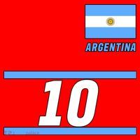 Argentina Soccer Jersey Number 10 Santa Hat thumb 1