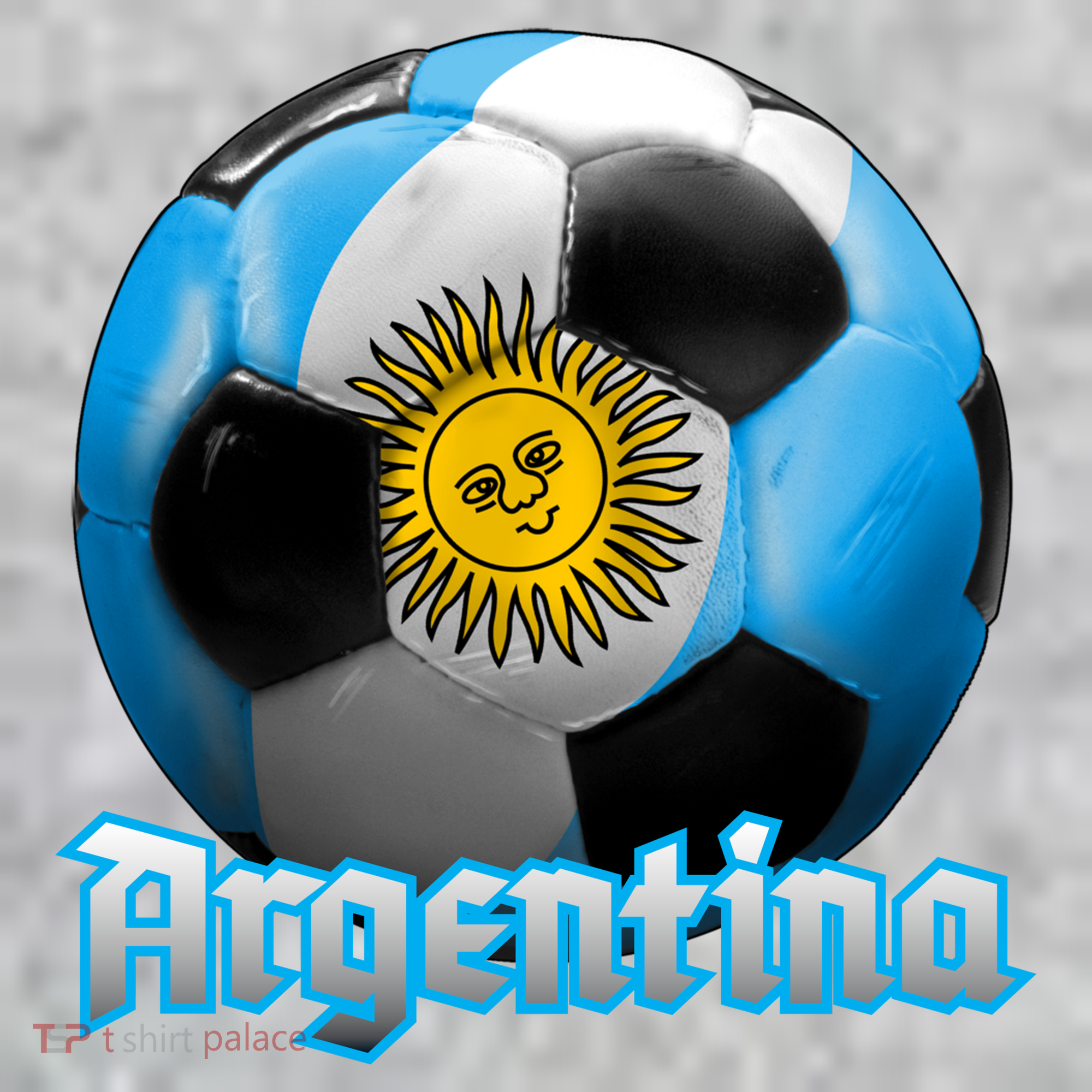 Argentina Soccer Logo The Baniff Cuffed Pom Beanie