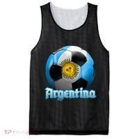 Argentina Soccer Logo Mesh Reversible Basketball Jersey Tank thumb 0
