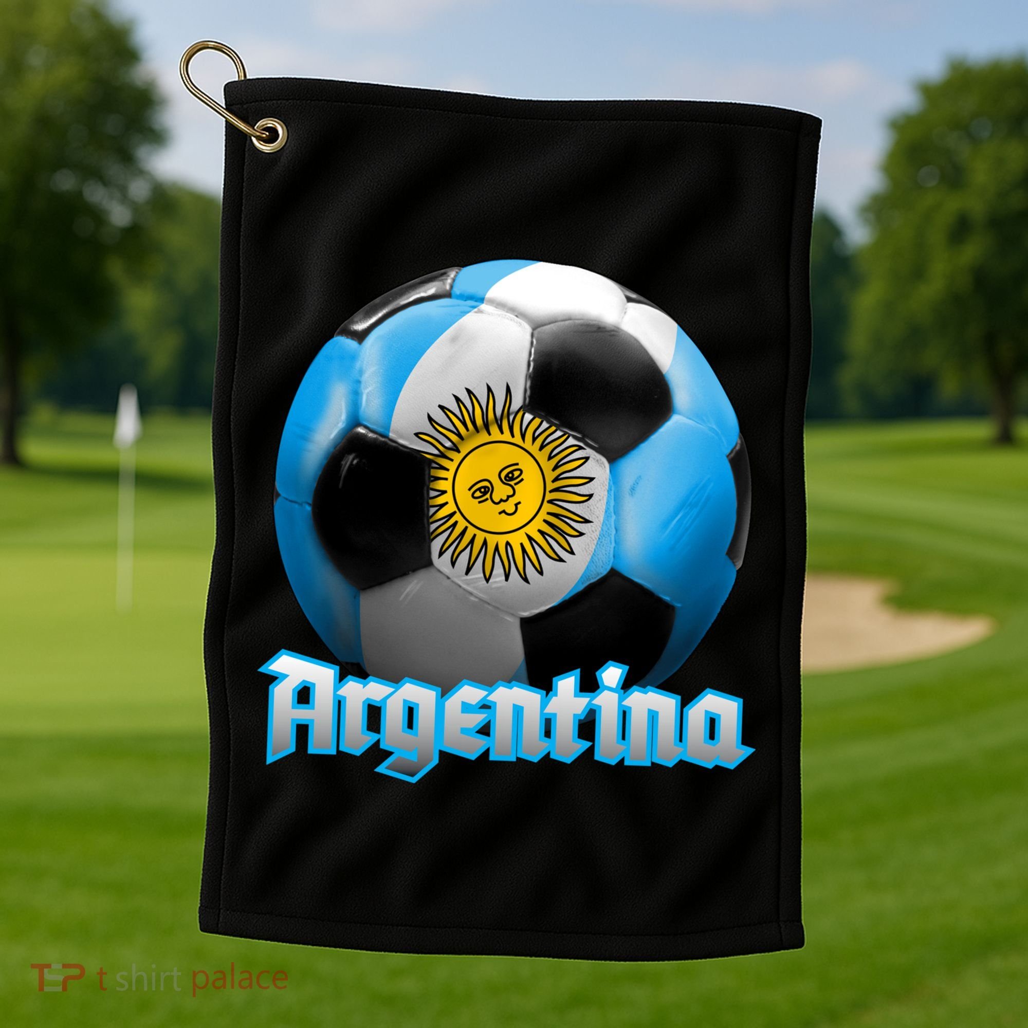 Argentina Soccer Logo Golf Towel