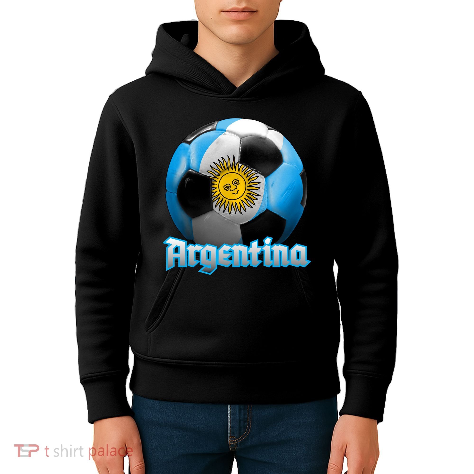 Argentina Soccer Logo Kids Hoodie