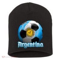 Argentina Soccer Logo Short Acrylic Beanie thumb 0