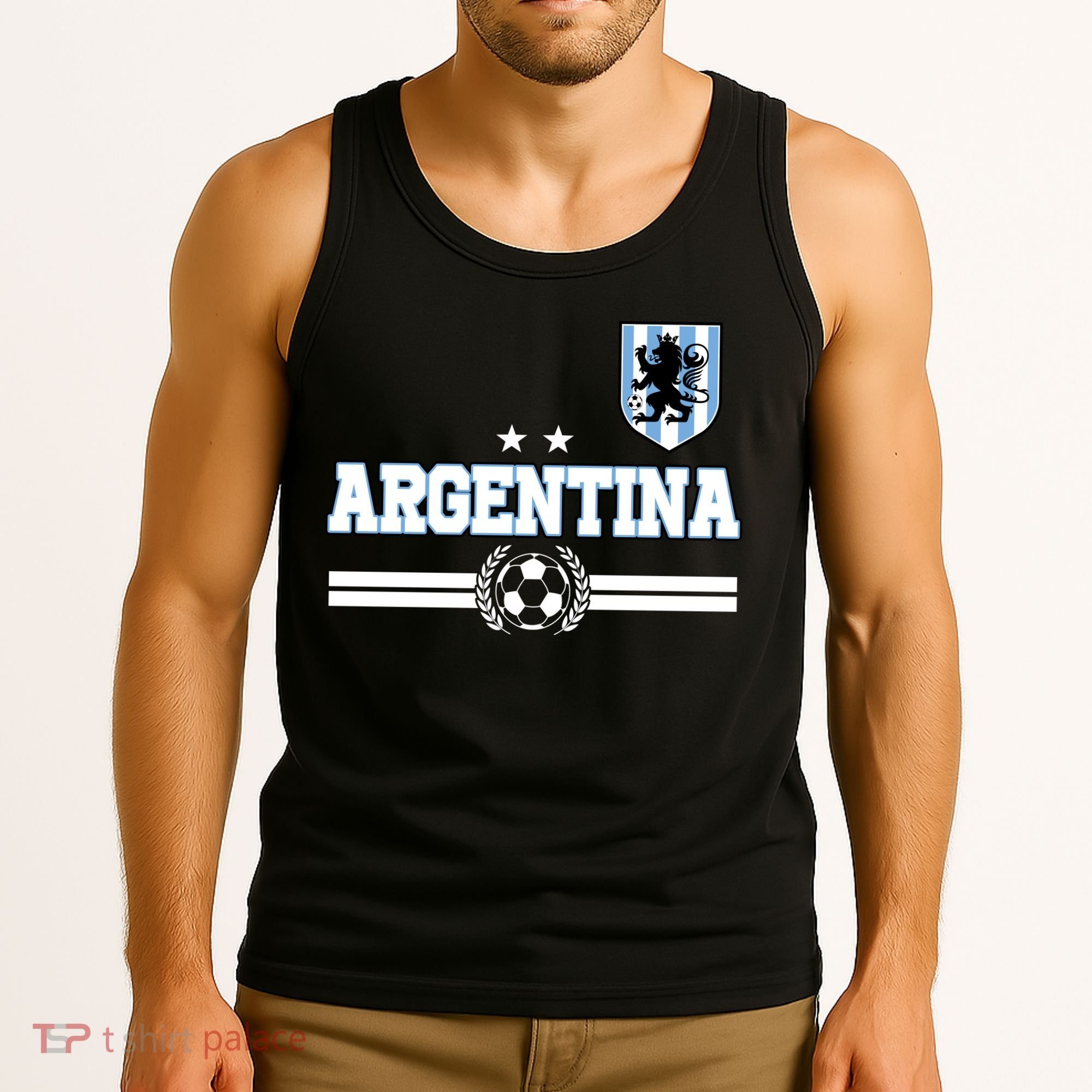 Argentina Soccer Team Fan Logo Tank Top