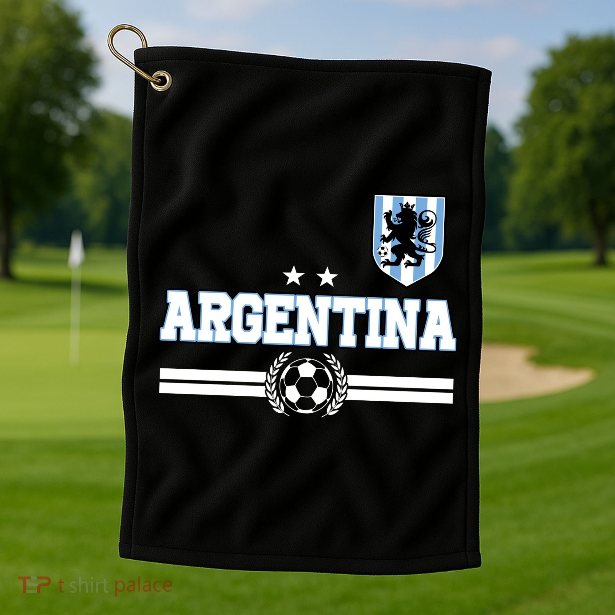 Argentina Soccer Team Fan Logo Golf Towel