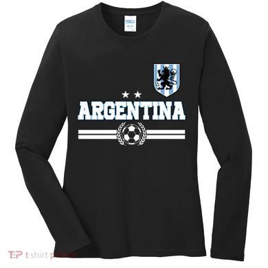 Argentina Soccer Team Fan Logo Women's Long Sleeve Shirt