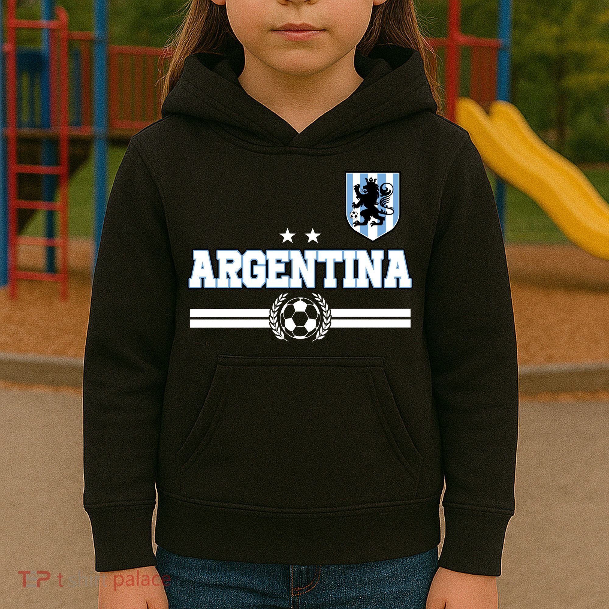 Argentina Soccer Team Fan Logo Kids Hoodie