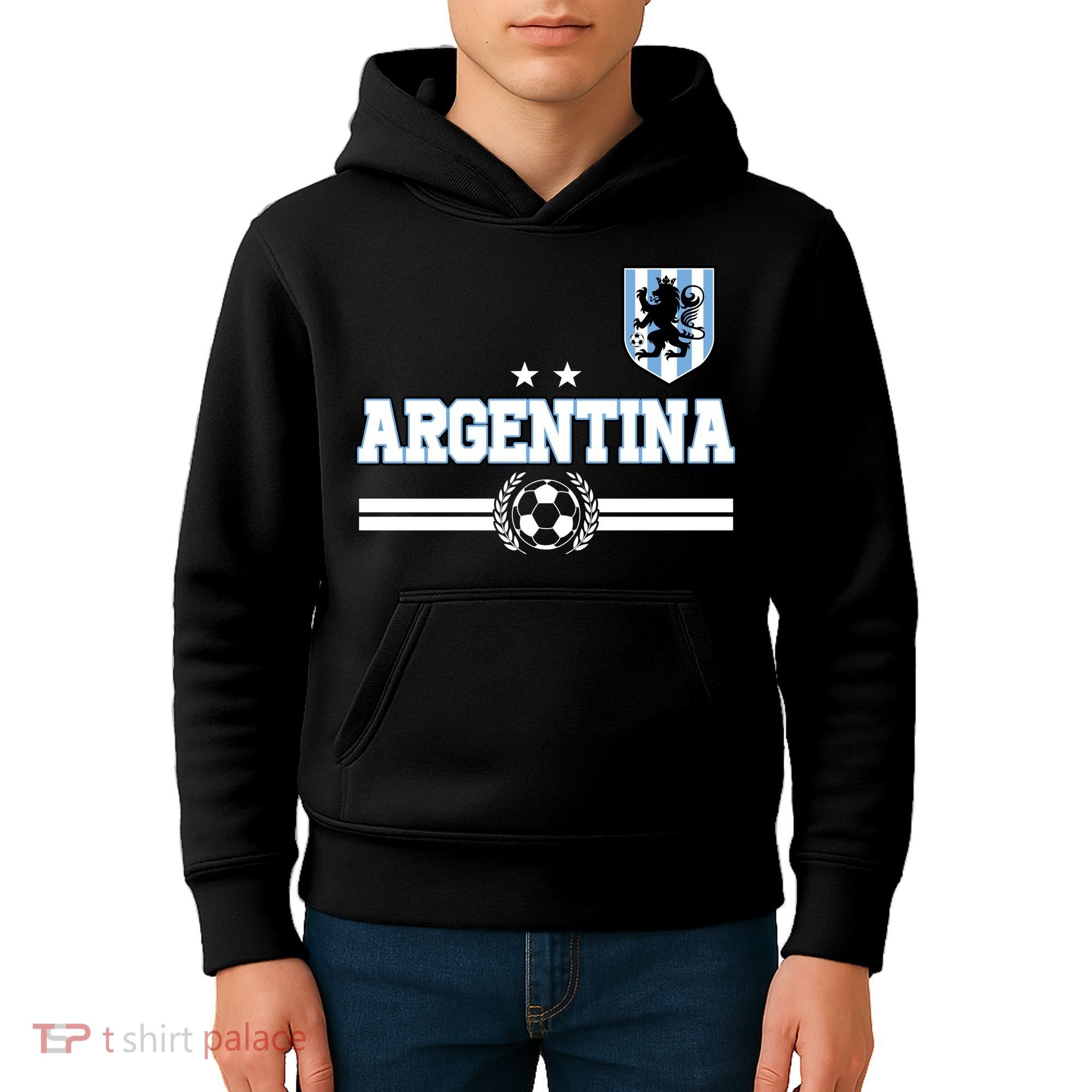 Argentina Soccer Team Fan Logo Kids Hoodie