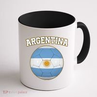 Argentina Team Flag Soccer Ball World Cup Coffee Mug thumb 1