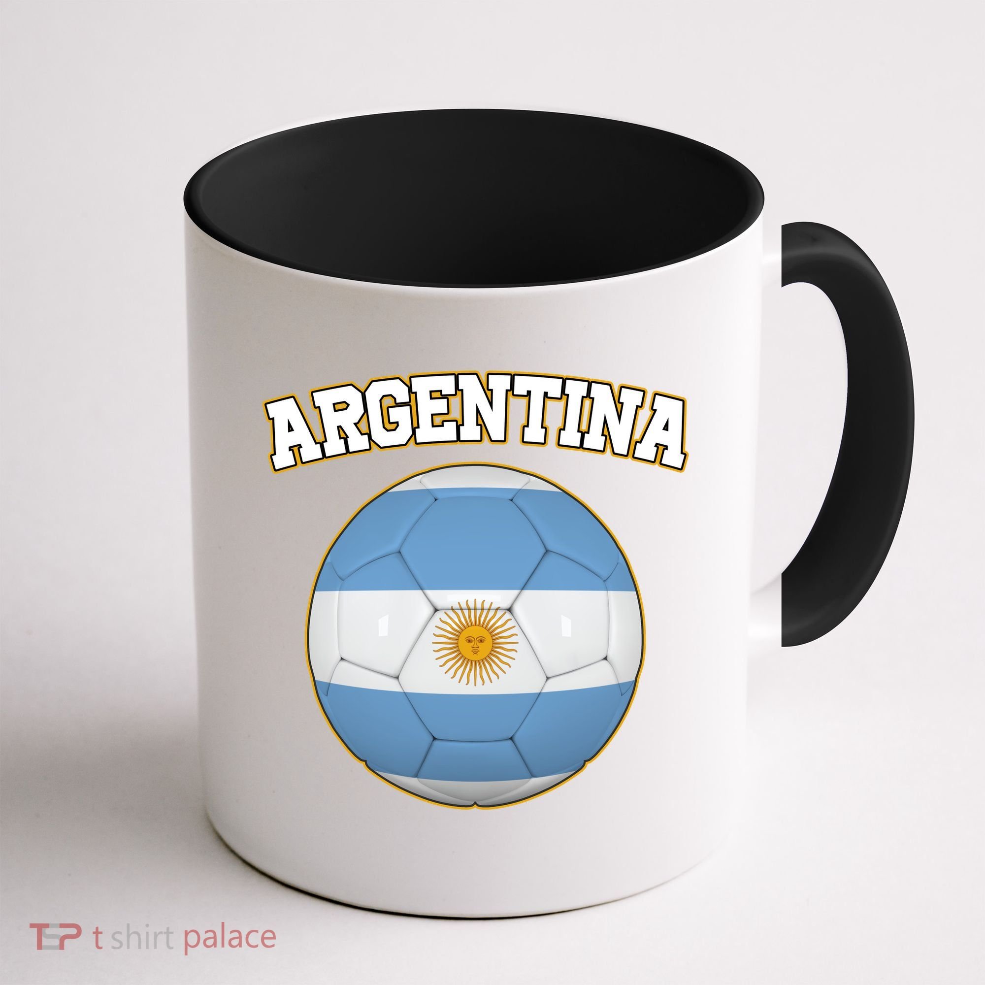 Argentina Team Flag Soccer Ball World Cup Coffee Mug