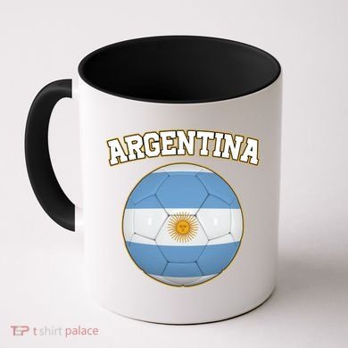 Argentina Team Flag Soccer Ball World Cup Coffee Mug