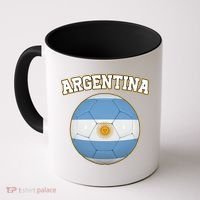 Argentina Team Flag Soccer Ball World Cup Coffee Mug thumb 0