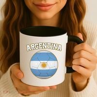 Argentina Team Flag Soccer Ball World Cup Coffee Mug thumb 3