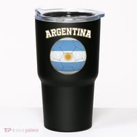 Argentina Team Flag Soccer Ball World Cup Tumbler thumb 0