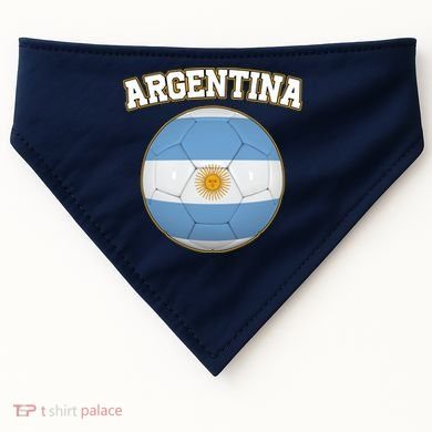 Argentina Team Flag Soccer Ball World Cup USA-Made Doggie Bandana