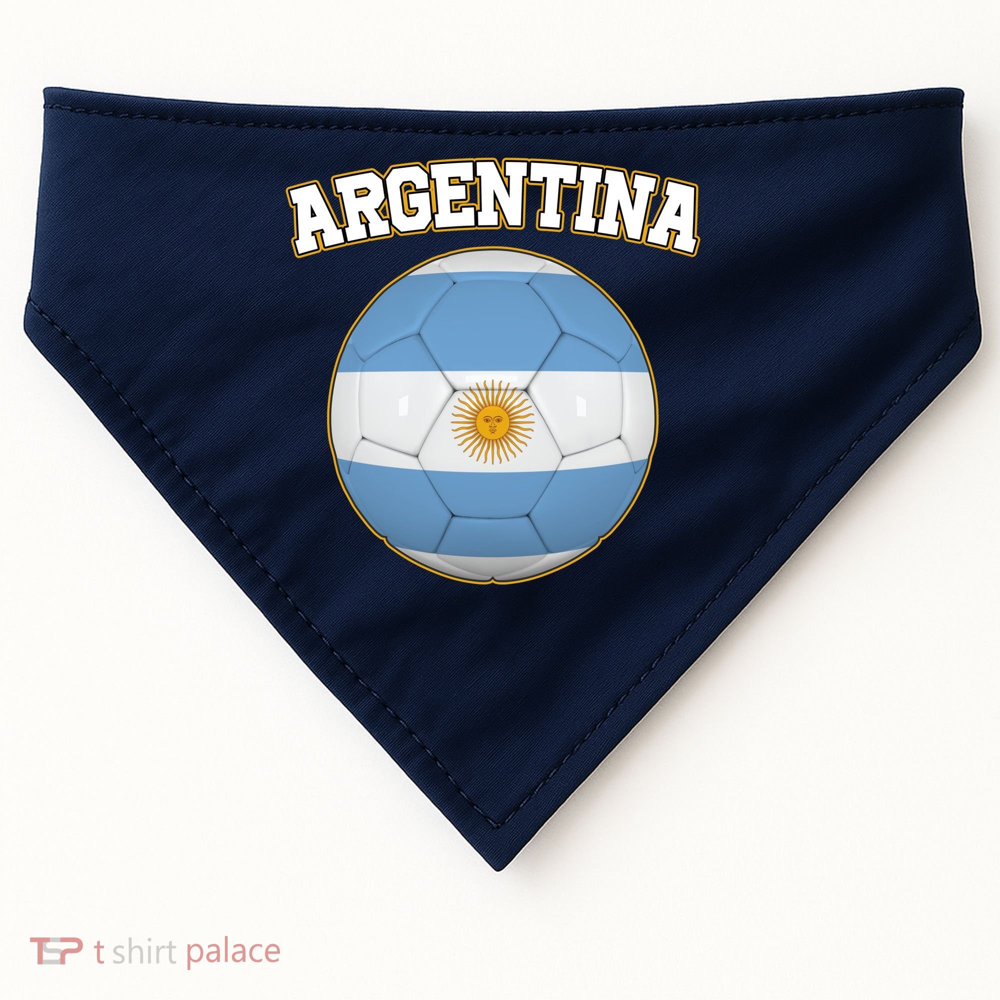 Argentina Team Flag Soccer Ball World Cup USA-Made Doggie Bandana
