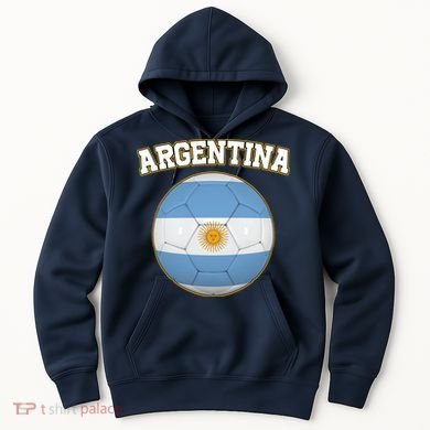 Argentina Team Flag Soccer Ball World Cup Hoodie