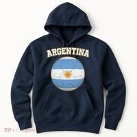 Argentina Team Flag Soccer Ball World Cup Hoodie thumb 0