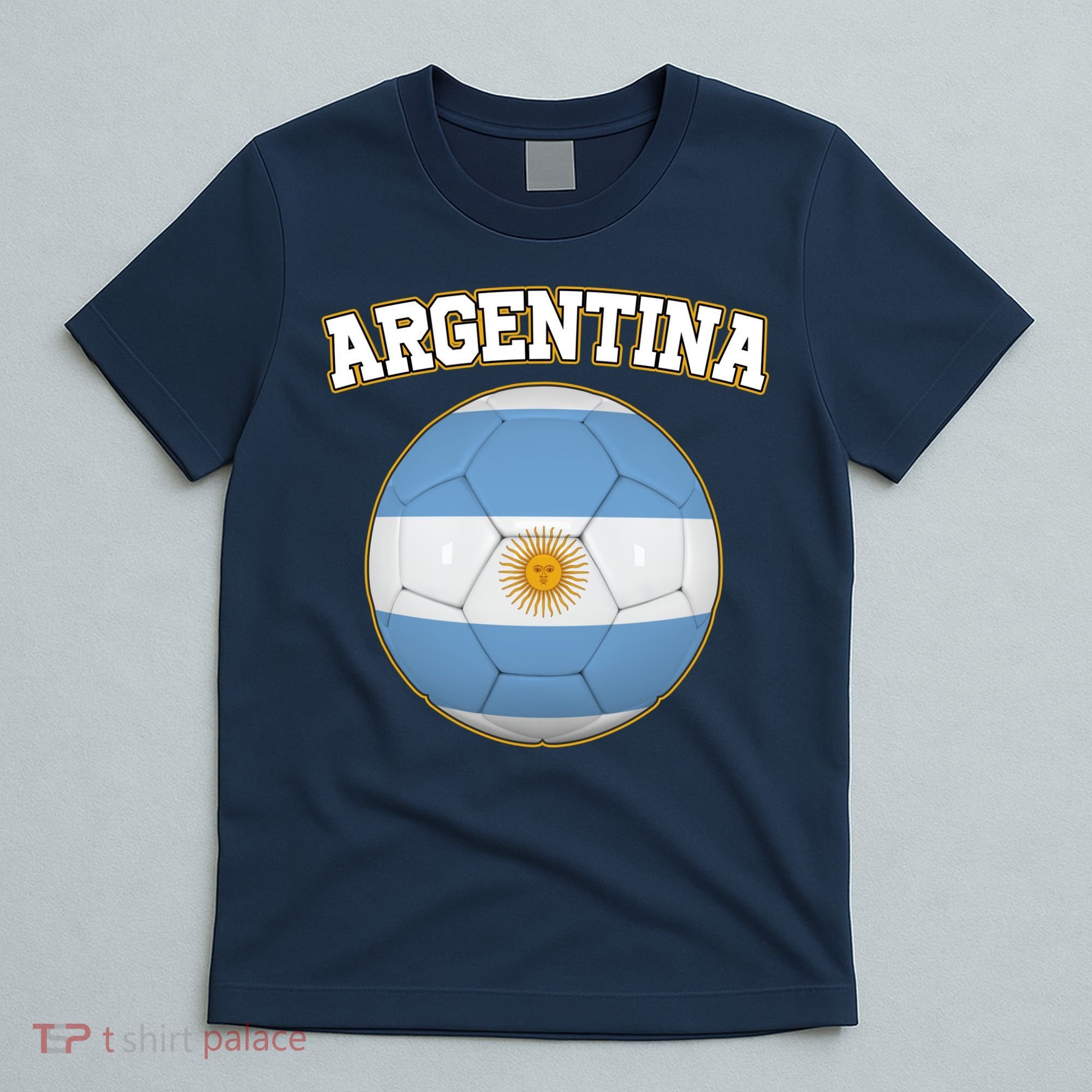 Argentina Team Flag Soccer Ball World Cup T-Shirt