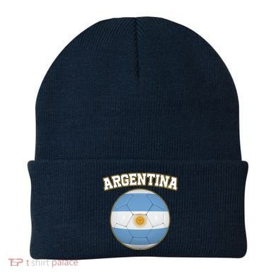 Argentina Team Flag Soccer Ball World Cup Beanie