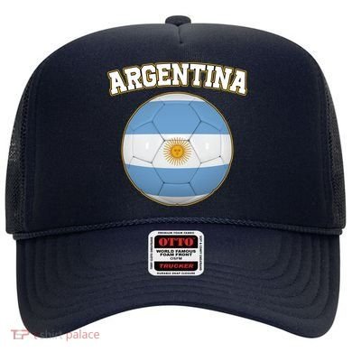 Argentina Team Flag Soccer Ball World Cup Hat