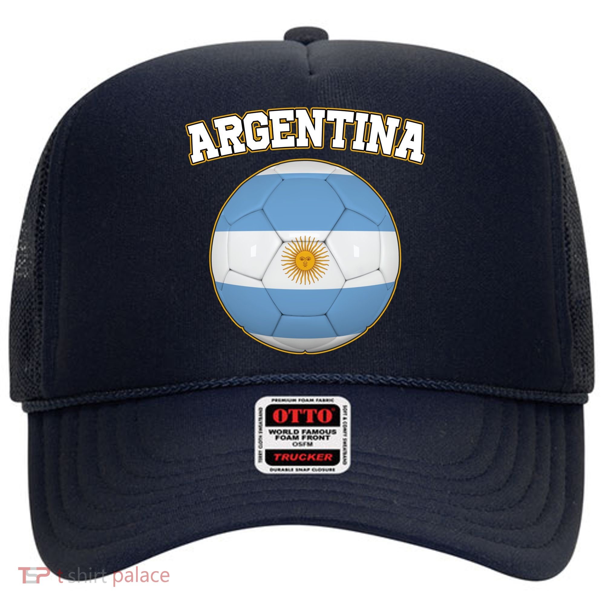 Argentina Team Flag Soccer Ball World Cup Hat