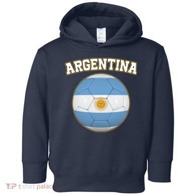 Argentina Team Flag Soccer Ball World Cup Toddler Hoodie