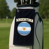 Argentina Team Flag Soccer Ball World Cup Golf Towel thumb 2