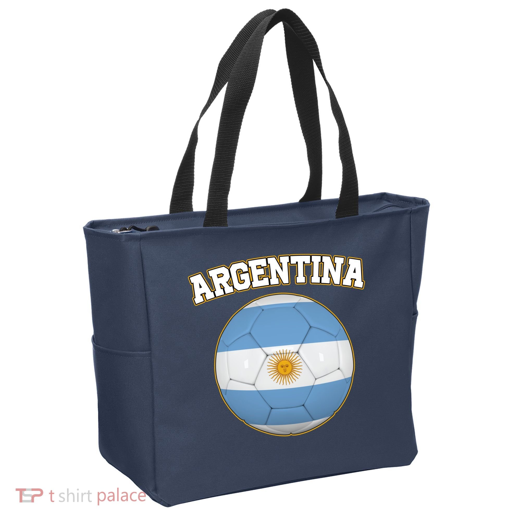 Argentina Team Flag Soccer Ball World Cup Tote Bag