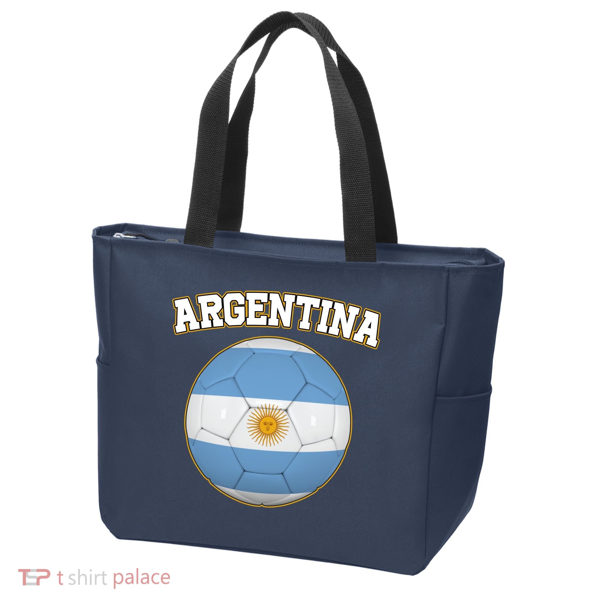 Argentina Team Flag Soccer Ball World Cup Tote Bag