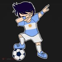 Argentinian Dabbing Soccer Boy Argentina Backpack thumb 2