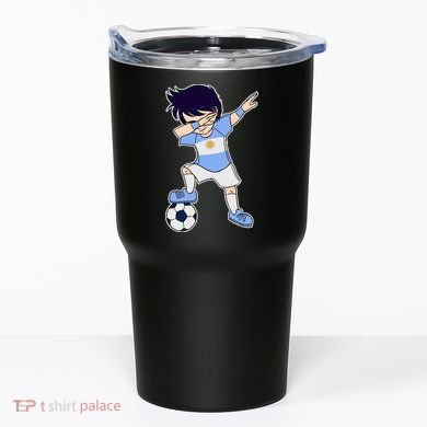 Argentinian Dabbing Soccer Boy Argentina Tumbler