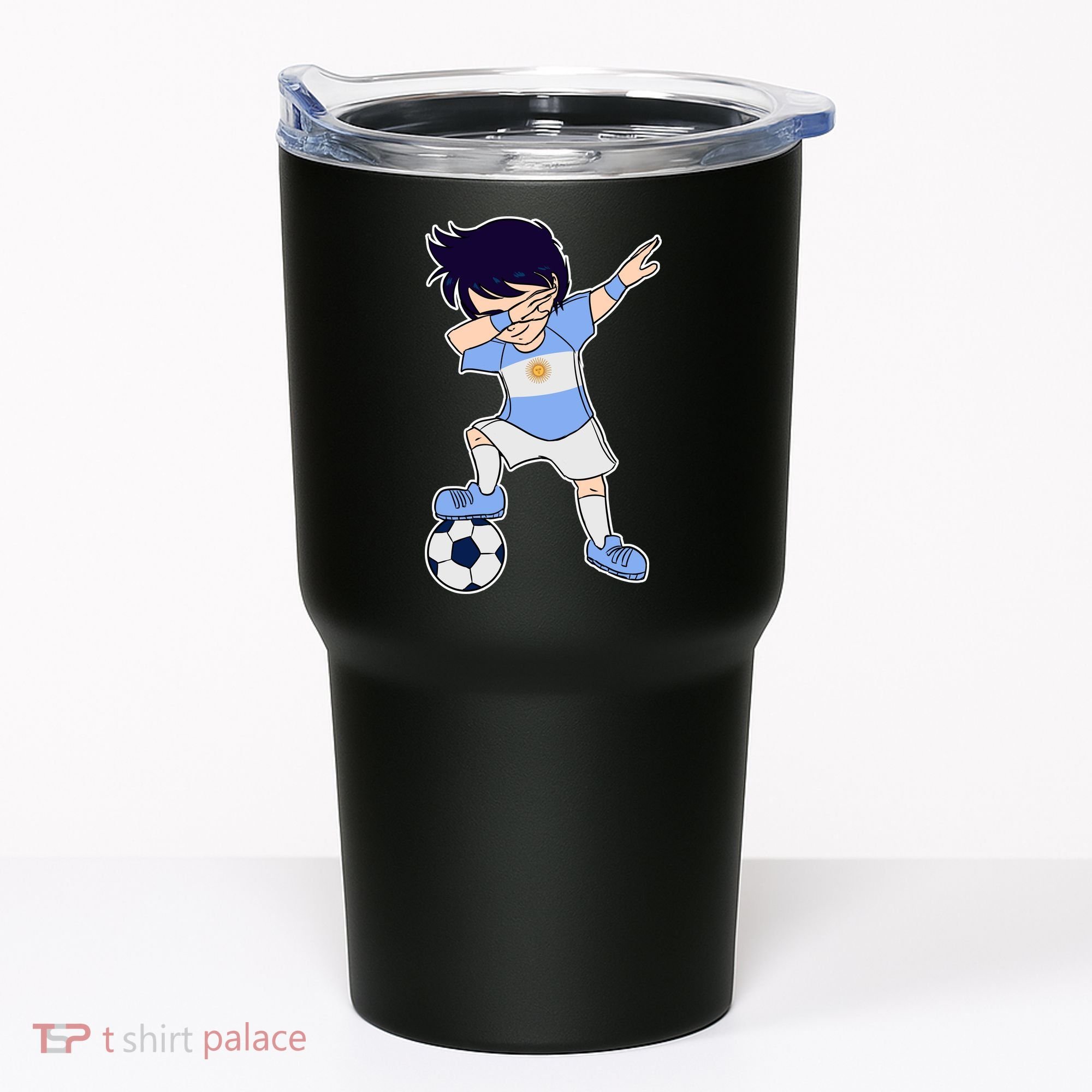 Argentinian Dabbing Soccer Boy Argentina Tumbler