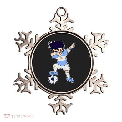 Argentinian Dabbing Soccer Boy Argentina Ornament